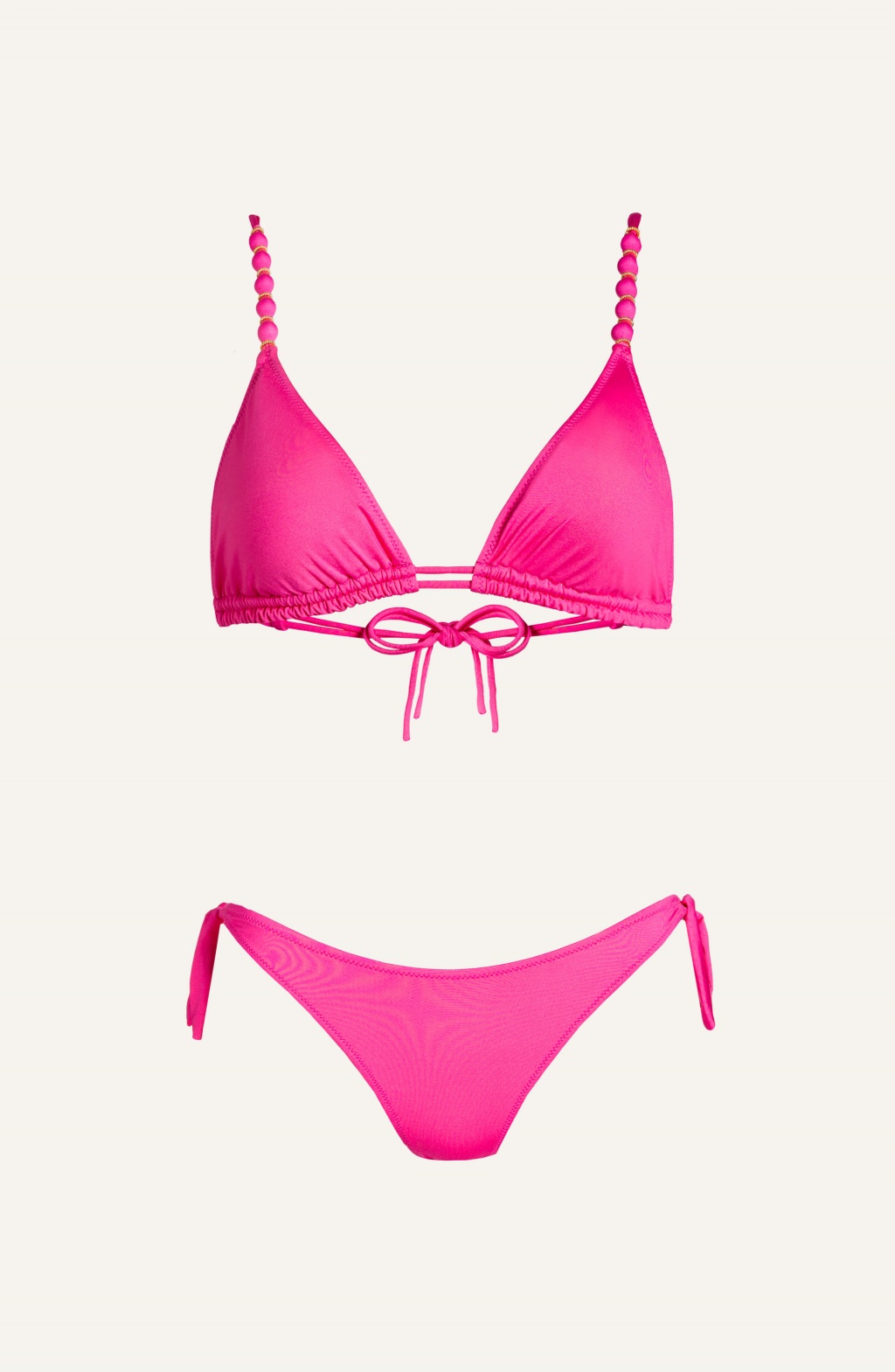 Bikini Triangolo Imbottito Tinta Unita Taglia Xs Colore Rosa Slip