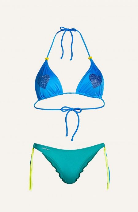 Bikini Tri Ngulo Braguita Brasile A Acolchada Coraz N Lurex Talla S