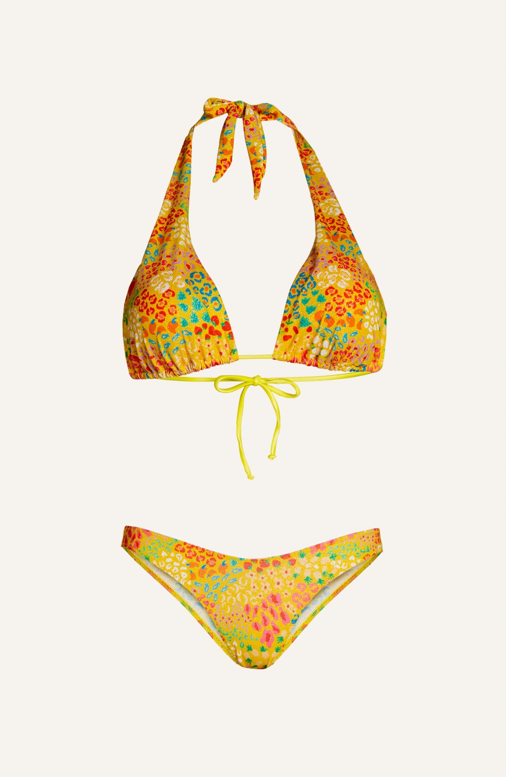 Tri Ngulo Bikini Vela Braguita Lurex Talla S Color Amarillo