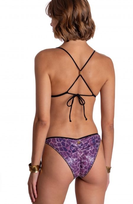 GIRAFFENDRUCK PAILLETTEN GEPOLSTERTER TRIANGEL BIKINI Größe XL Farbe