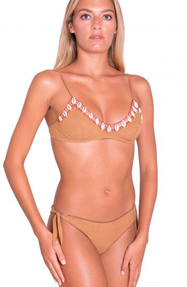 Bikini Brassiere Brazilian Briefs Embroidery Shells Pin-Up Stars - 1