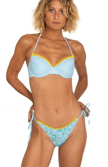 Balconette Bikini With Underwire Underwire Briefs Provencal Print Poisson D'Amour - 1