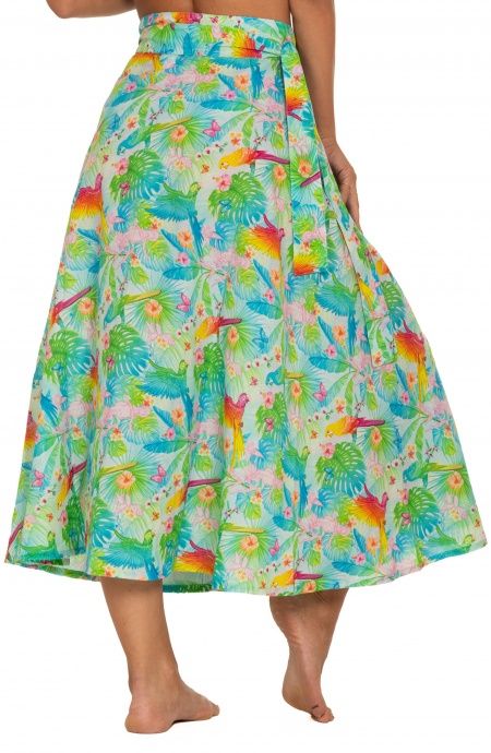 Happy Tropical Print Roller Skirt Poisson D'Amour - 2