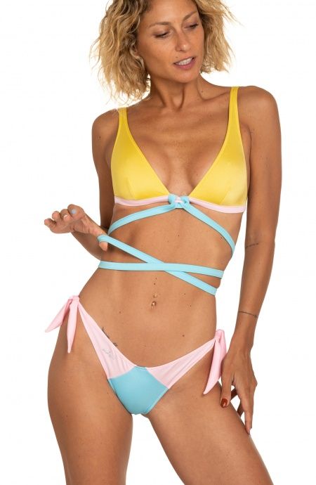 Bikini Triangle Sail Slip Flakes Solid Colour Poisson D'Amour - 3