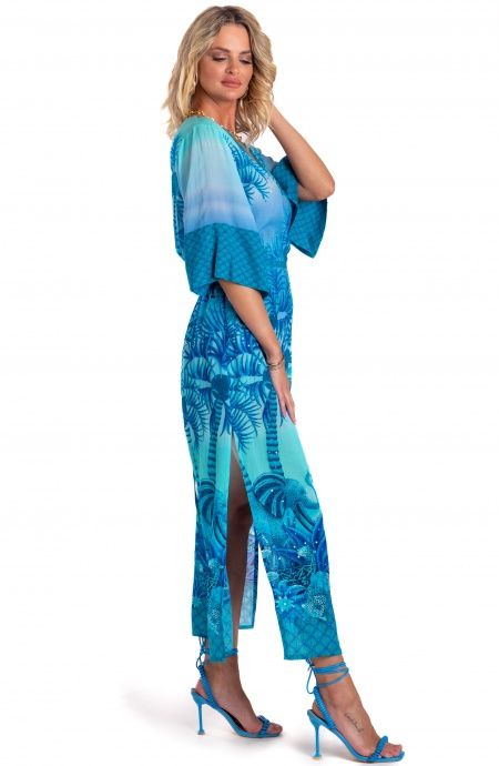 Kimono Mussola di Viscosa Palm Paradise Pin-Up Stars - 10