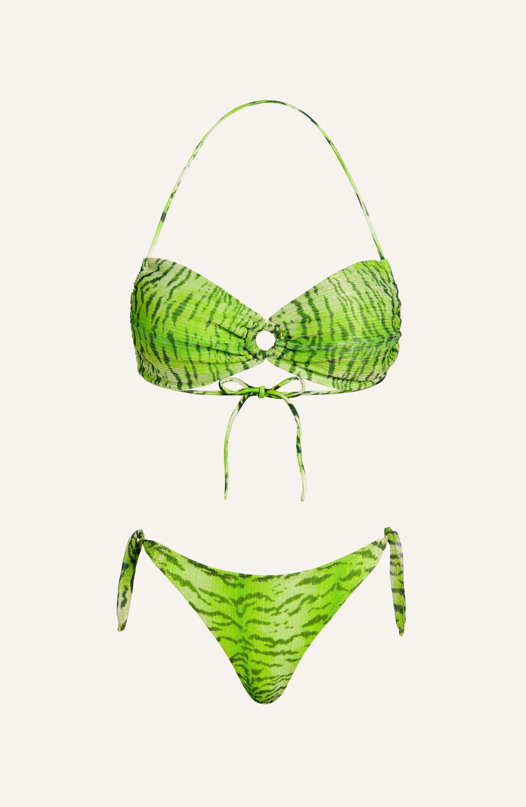 Bikini brasile uncinetto fatto mano lacci mutanda fascia top originale