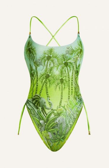 Costume Intero Piquet Lurex Palm Paradise Pin-Up Stars - 12