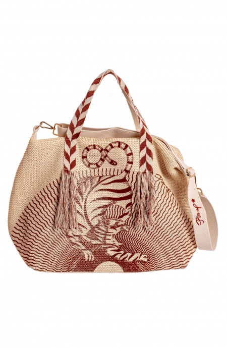 Pin Up Stars BORSA GRANDE STAMPA TIGER SUN