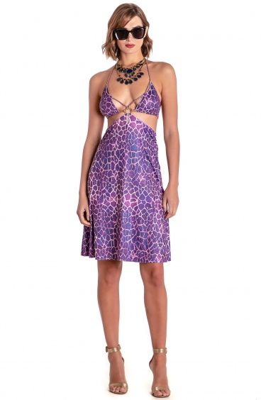 CUT-OUT DAINETTO DRESS GIRAFFE PRINT Pin-Up Stars - 6