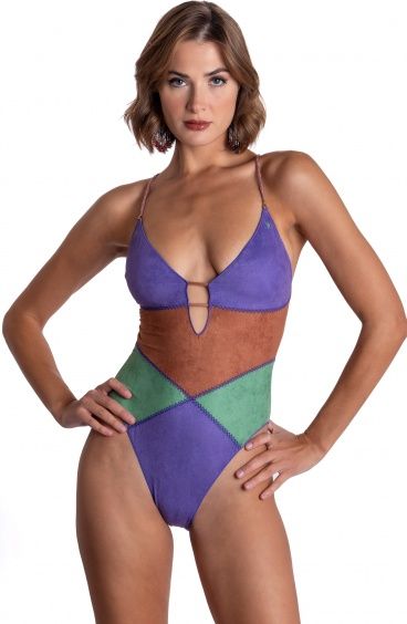 ONE-PIECE DAINETTO PATCHWORK SWIMSUIT Pin-Up Stars - 3