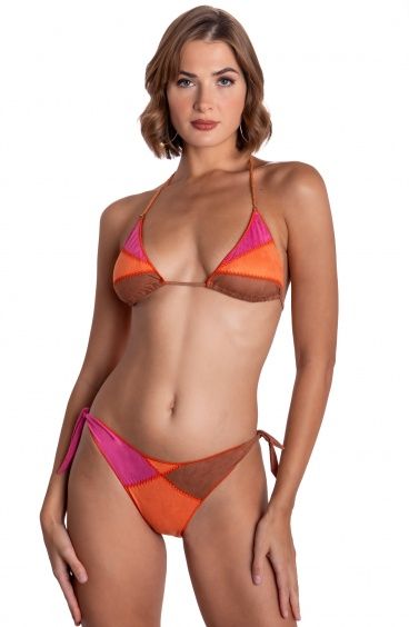 DAINETTO PATCHWORK PADDED TRIANGLE BIKINI Pin-Up Stars - 4