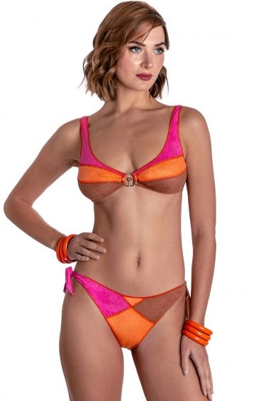 DAINETTO PATCHWORK BIKINI BRASSIERE WITH ACCESSORY Pin-Up Stars - 3