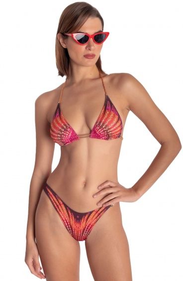 Bikini brassiere Brazilian briefs San Gallo Stars and Stripes Size
