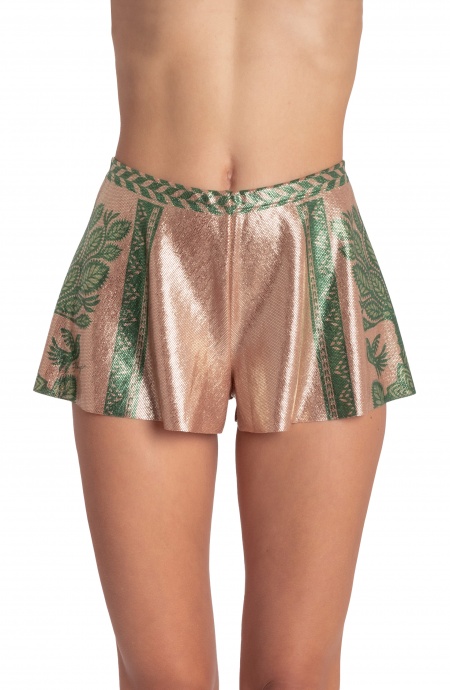 LAMÉ SHORTS PRINT BEAUTIFUL TREE Pin-Up Stars - 5