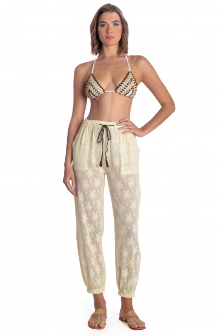 Pin Up Stars PANTALONE RICAMO PALME