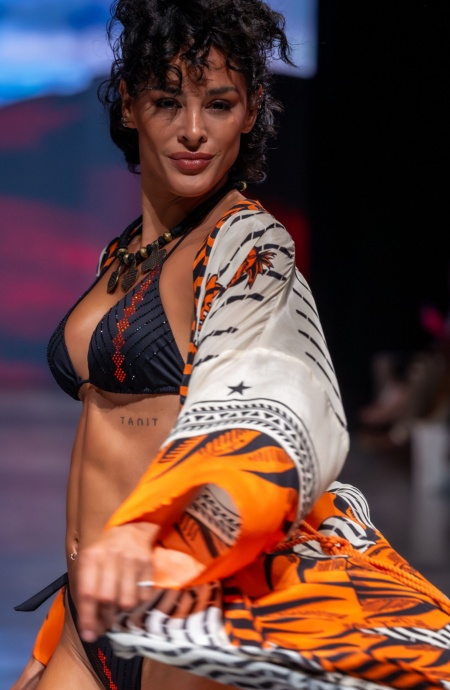 KIMONO LUNGO IN VISCOSA STAMPA TIGER SUN Pin-Up Stars - 4