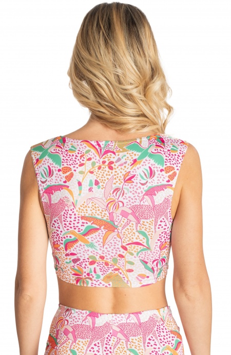 CRISSCROSS TOP TROPICAL PRINT Poisson D'Amour - 4