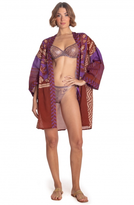 SCHÖNER KURZER KIMONO MIT BAUMMUSTER Pin-Up Stars - 10