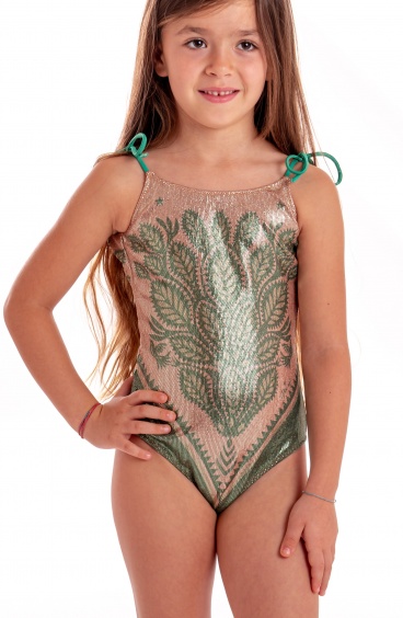 MAILLOT DE BAIN UNE PIÈCE IMPRIMÉ LAMÉ BEL ARBRE BÉBÉ Pin-Up Stars - 1