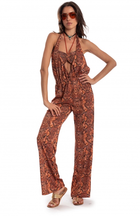 Anaconda Full Neck Back Jumpsuit Pin-Up Stars - 10