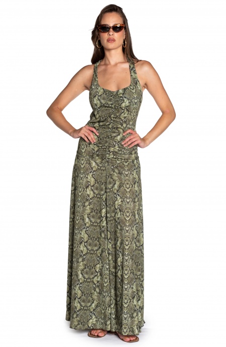 Long Dress Anaconda Back Neckline Pin-Up Stars - 2