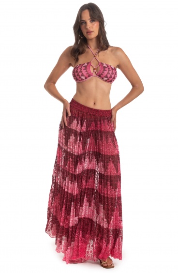 African Braid Pleated Long Skirt Pin-Up Stars - 4