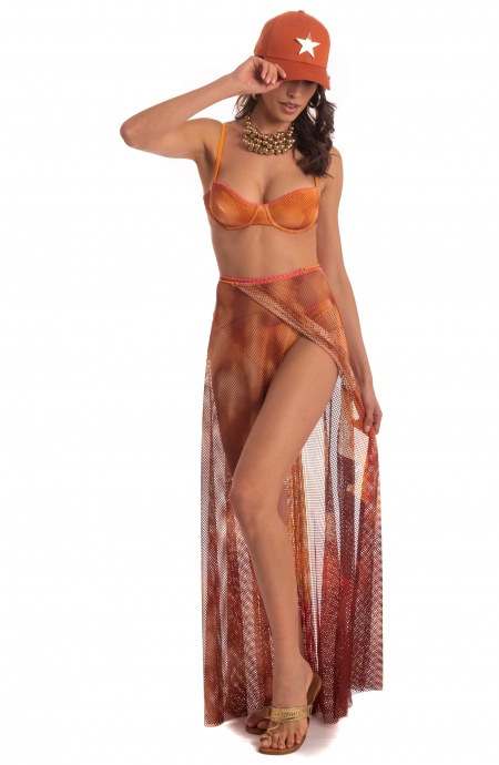 Robe paréo en filet double face Pin-Up Stars - 10