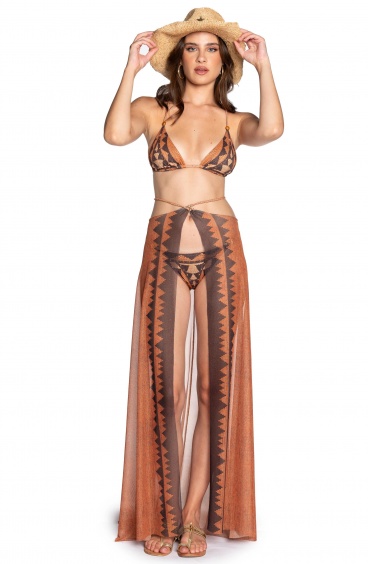 African Braided Tulle Pareo Long Dress Pin-Up Stars - 9