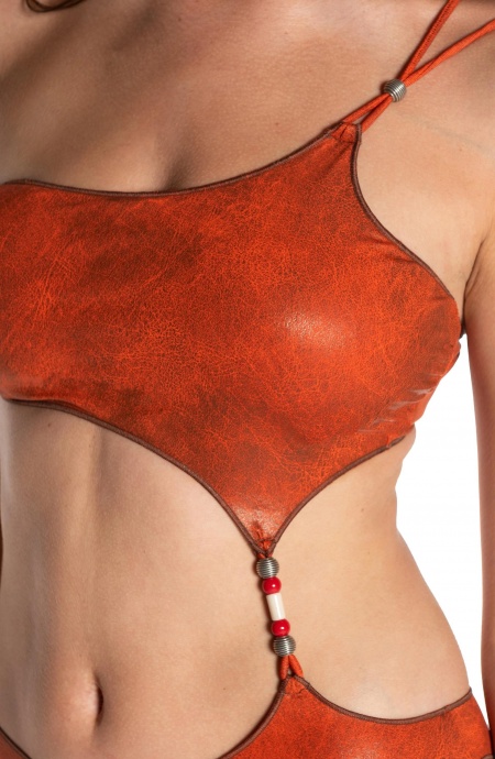 Leather Trikini Swimsuit Pin-Up Stars - 12