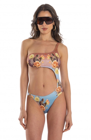 Costume da Bagno Intero Monospalla Fiore del Deserto Pin-Up Stars - 7